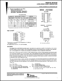 JM38510/07802BEA datasheet:  LOOK-AHEAD CARRY GENERATORS JM38510/07802BEA