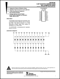 SN74S1051D datasheet:  12-BIT SCHOTTKY BARRIER DIODE BUS-TERMINATION ARRAY SN74S1051D