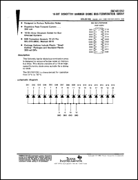 SN74S1052DW datasheet:  16-BIT SCHOTTKY BARRIER DIODE BUS-TERMINATION ARRAY SN74S1052DW