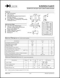 MMBD4148W-T3 datasheet: 2.0A surface mount fast switching diode MMBD4148W-T3