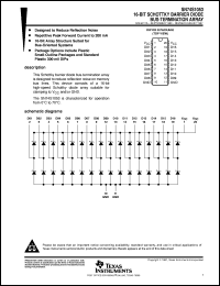 SN74S1053DW datasheet:  16-BIT SCHOTTKY BARRIER DIODE BUS-TERMINATION ARRAY SN74S1053DW