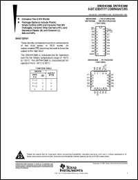 SN54HC688J datasheet:  8-BIT IDENTITY COMPARATORS SN54HC688J