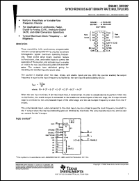 SN5497J datasheet:  SYNCHRONOUS 6-BIT BINARY RATE MULTIPLIERS SN5497J