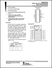 SN10KHT5541DW datasheet:  OCTAL ECL-TO-TTL TRANSLATOR WITH 3-STATE OUTPUTS SN10KHT5541DW