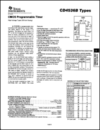CD4536BE datasheet:  CMOS PROGRAMMABLE TIMER CD4536BE