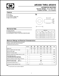 AR3502 datasheet: 200 V, 35 A, Automotive rectifier AR3502