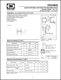 05GU4B48 datasheet: 400 V, 0.5 A, Silicon diffused junction type rectifier stack 05GU4B48