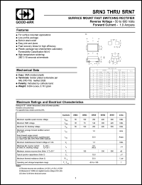 SRN5 datasheet: 200 V, 1 A, Surface mount  fast switching rectifier SRN5