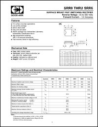 SRR1 datasheet: 100 V, 3 A, Surface mount  fast switching rectifier SRR1