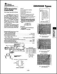 CD4502BPWR datasheet:  CMOS STROBED HEX INVERTER/BUFFER CD4502BPWR