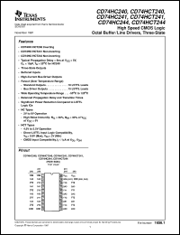 CD54HCT240F3A datasheet:  HIGH SPEED CMOS LOGIC INVERTING OCTAL BUFFER/LINE DRIVERS WITH 3-STATE OUTPUTS CD54HCT240F3A