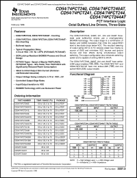 CD74FCT240M datasheet:  BICMOS FCT INTERFACE LOGIC OCTAL INVERTING BUFFERS/LINE DRIVERS WITH 3-STATE OUTPUTS CD74FCT240M