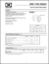 ZMM2.0 datasheet: 2.0 V, 5 mA, Silicon planar zener diode ZMM2.0