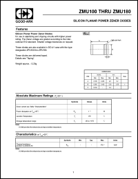 ZMU120 datasheet: 107-134 V, 5 mA, Silicon planar power zener diode ZMU120