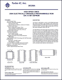 28C256APC-1 datasheet: High speed 120 ns CMOS 256 K electrically erasable programmable ROM 32K x 8 BIT EEPROM 28C256APC-1