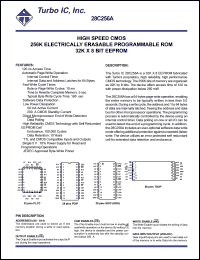28C256APC-3 datasheet: High speed 200 ns CMOS 256 K electrically erasable programmable ROM 32K x 8 BIT EEPROM 28C256APC-3
