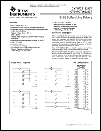 CY74FCT162240CTPVC datasheet:  16-BIT BUFFERS/DRIVERS WITH 3-STATE OUTPUTS CY74FCT162240CTPVC