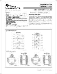 CY74FCT240ATQC datasheet:  OCTAL BUFFERS/DRIVERS WITH 3-STATE OUTPUTS CY74FCT240ATQC