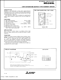 M5269L datasheet: Low saturation output type current driver M5269L