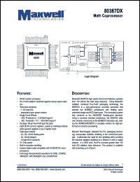 80387DXRPQS datasheet: Math coprocessor 80387DXRPQS