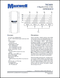 79C0408RT4FK12 datasheet: 4 megabit (512k x 8-bit) EEPROM MCM 79C0408RT4FK12