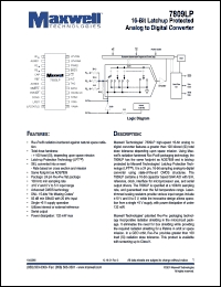 7809LPRPFI datasheet: 16-bit latchup protected ADC 7809LPRPFI