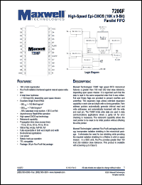 7206FRPES30 datasheet: High-speed epi-CMOS (16K x 9-bit) parallel FIFO 7206FRPES30