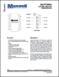 54LVTH244ARPFI datasheet: 3.3V ABT 8-bit octal buffer/driver 54LVTH244ARPFI