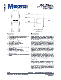 54LVTH162373RPFE datasheet: 3.3V 16-bit transparent D-type latches 54LVTH162373RPFE