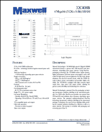 32C408BRPFE30 datasheet: 4-megabit (512K x 8-bit) SRAM 32C408BRPFE30