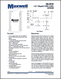 28LV010RT4DB25 datasheet: 3.3V 1 Megabit (128K x 8-bit) - EEPROM 28LV010RT4DB25