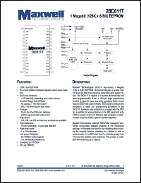 28C011TRT4FS15 datasheet: 1 megabit (128K x 8-bit) - EEPROM 28C011TRT4FS15