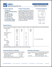 MH1-PCB datasheet: High dynamic range MMIC mixer MH1-PCB