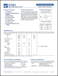HMJ9 datasheet: High dynamic range FET mixer HMJ9