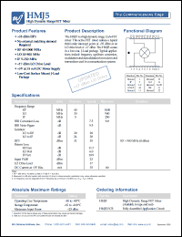 HMJ5 datasheet: High dynamic range FET mixer HMJ5