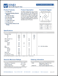 HMJ2 datasheet: High dynamic range FET mixer HMJ2