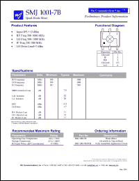 SMJ1001-7B datasheet: Quad-diode mixer SMJ1001-7B