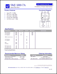 SMJ1000-7A datasheet: Quad-diode mixer SMJ1000-7A