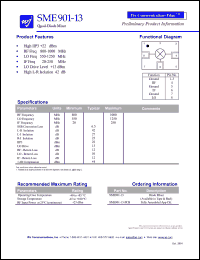SME901-13 datasheet: Quad-diode mixer SME901-13