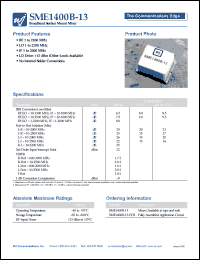 SME1400B-13-PCB datasheet: Broadband surface mount mixer SME1400B-13-PCB