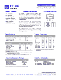 FP1189-PCB-900 datasheet: 1/2 watt HFET FP1189-PCB-900