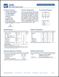 AM1 datasheet: 60- 3000MHz, 5.5V; high dynamic range gain block AM1