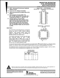 SNJ54AHCT540W datasheet:  OCTAL BUFFERS/DRIVERS WITH 3-STATE OUTPUTS SNJ54AHCT540W