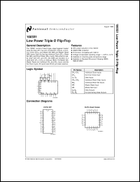 5962-9153601MYA datasheet: Low Power Triple D Flip-Flop 5962-9153601MYA