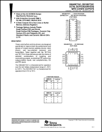 SNJ54BCT241W datasheet:  OCTAL BUFFERS/DRIVERS WITH 3-STATE OUTPUTS SNJ54BCT241W