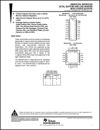 84096012A datasheet:  OCTAL BUFFERS AND LINE DRIVERS WITH 3-STATE OUTPUTS 84096012A