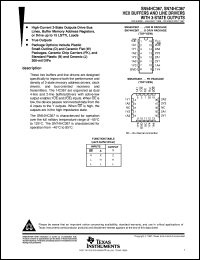 SNJ54HC367FK datasheet:  HEX BUS DRIVERS WITH 3-STATE OUTPUTS SNJ54HC367FK
