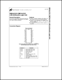 DM54LS181W datasheet: 4-Bit Arithmetic Logic Unit DM54LS181W