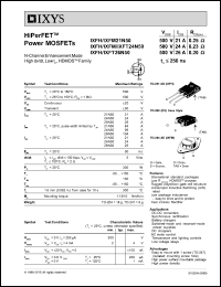 IXFH21N50 datasheet: 500V HiPerFET power MOSFET IXFH21N50