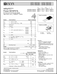 IXFH12N100 datasheet: 1000V HiPerFET power MOSFET IXFH12N100